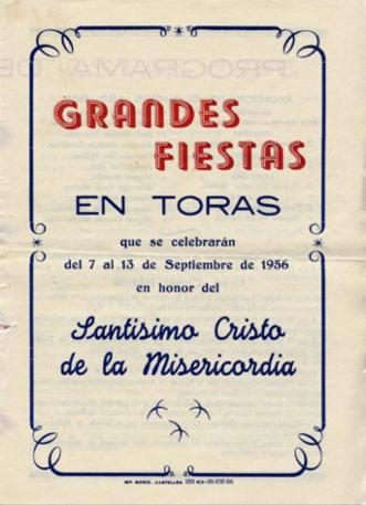 Libro de Fiestas Torás - 1956