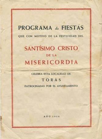 Libro de Fiestas Torás - 1958