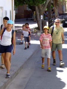 Ana, Mónica, Sergio y Jose a su llegada
