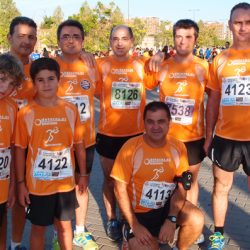 Parte del equipo antes de comenzar la carrera