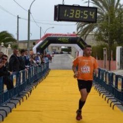 Jorge entrando en meta después de 11,5 km de montaña